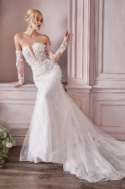 Skater DressLONG SLEEVE LACE BRIDAL GOWN