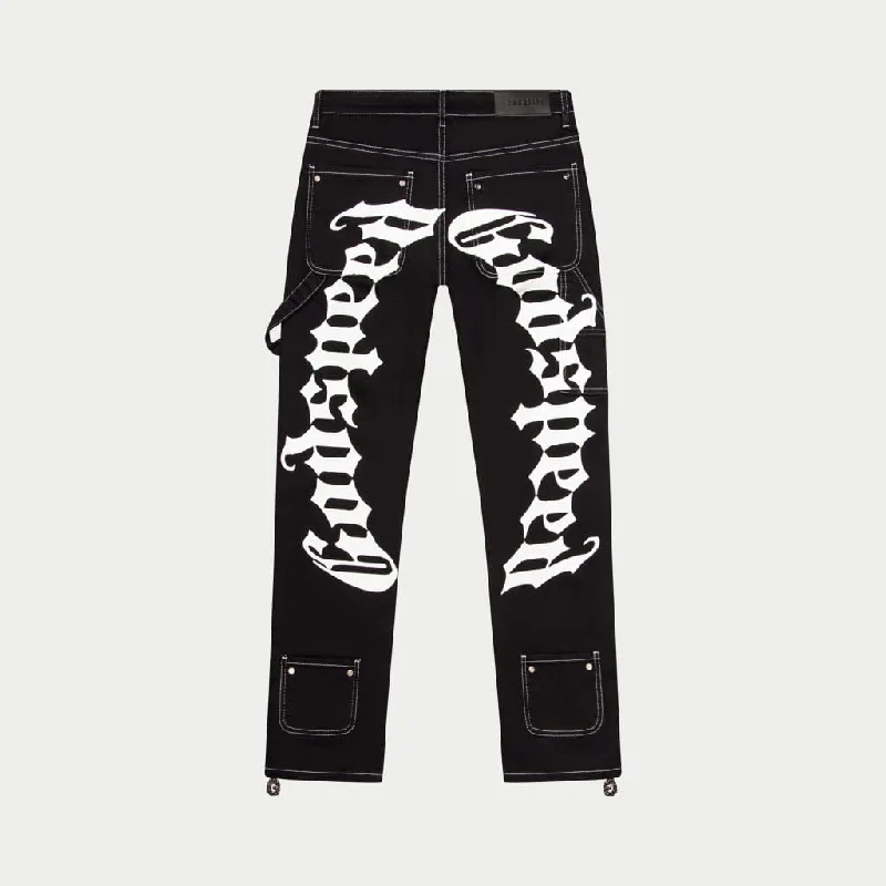 Trendy Men's JeansDouble Logo Denim