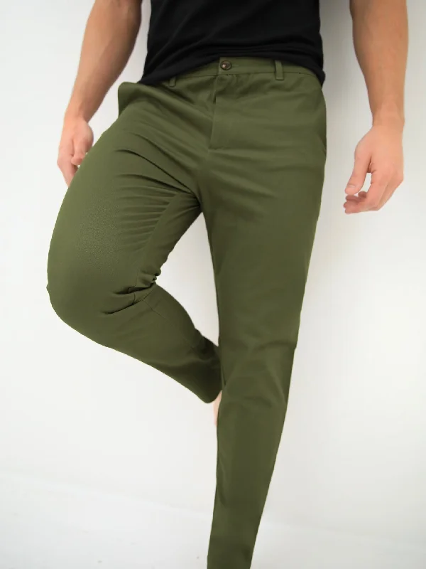 Everyday Men's JeansSloane Slim Fit Tailored Chinos - Khaki Green