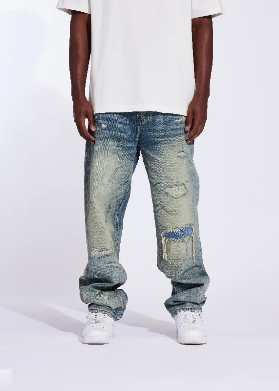 Men's Jeans Made from Recycled MaterialsPacific Straight Denim (Washed Distress)