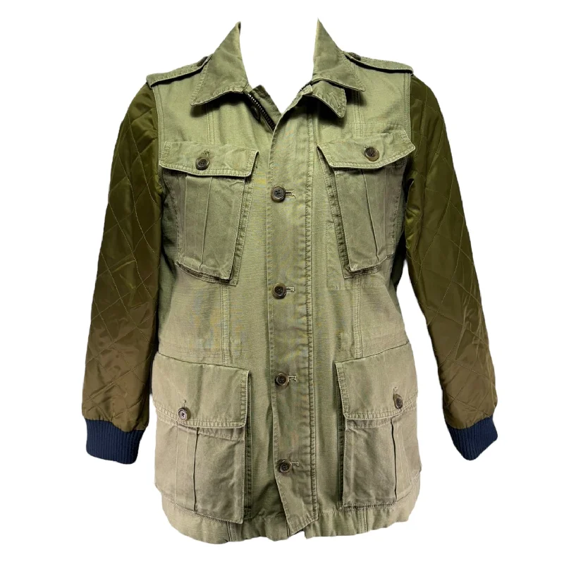 Men's Coats for Snowy WeatherQuilted Boyfriend Fatigue Utility Jacket By J. Crew In Green, Size: M